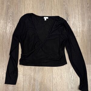 BP Mesh Black Wrap Top